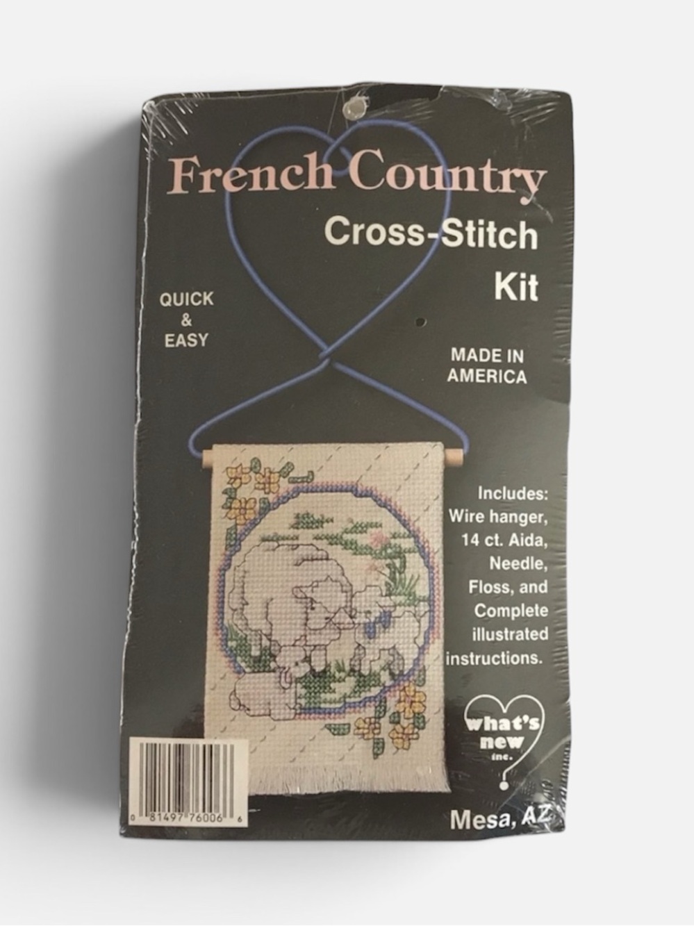 French Country Cross-Stitch Kit Sheep With Lambs 076006